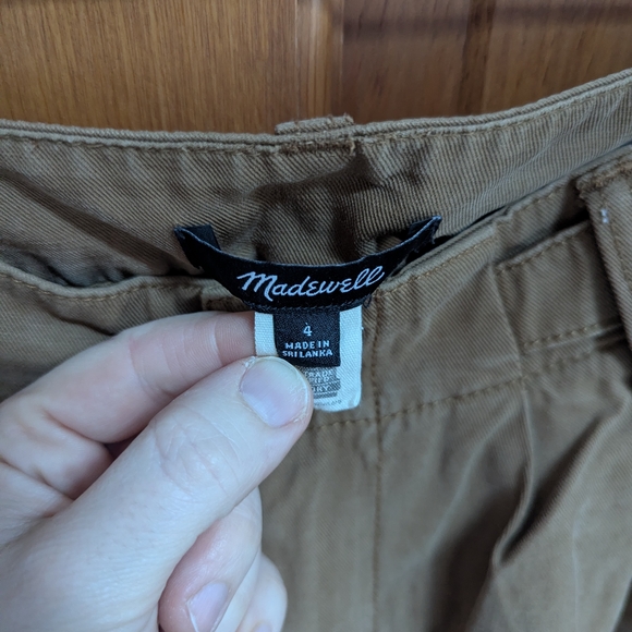 Madewell Women's Tan Wide Leg Pants - Picture 3 of 4